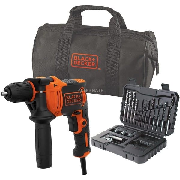 BLACK+DECKER Schlagbohrmasch. BEH710SA32-QS 710W| Mit 32-tlg.Zubehoer-Set In, Perceuse à Percussion 3 BLACK+DECKER Schlagbohrmasch. BEH710SA32-QS 710W| Mit 32-tlg.Zubehoer-Set In, Perceuse à Percussion