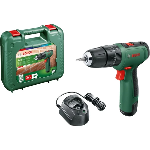 Bosch EasyImpact 1200 1500 Tr/min Sans Clé 1,1 Kg Noir, Vert, Perceuse à Percussion 3 Bosch EasyImpact 1200 1500 Tr/min Sans Clé 1,1 Kg Noir, Vert, Perceuse à Percussion